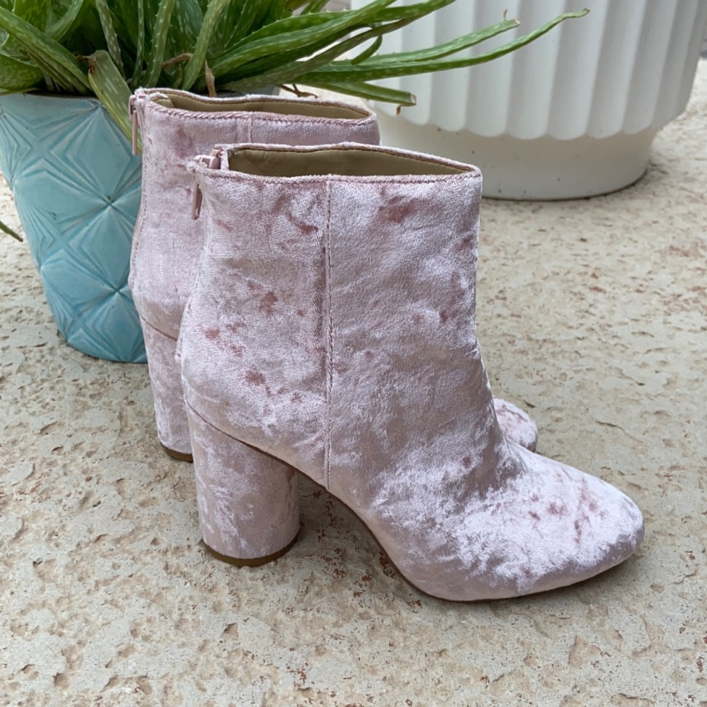 Katy Perry Pink Velvet Booties